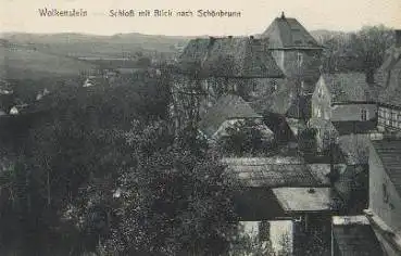 09429 Wolkenstein Schloß mit Blick nach Schönbrunn gebr. 1921