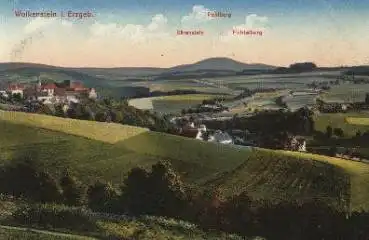 09429 Wolkenstein mit Pöhlberg Bärenstein und Fichtelberg * 1914