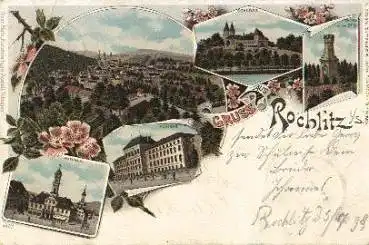 09306 Rochlitz Sachsen Litho o 5.7.1899