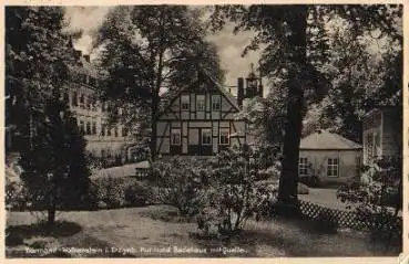 09429 Wolkenstein Erzgebirge Warmbad Kur- und Badehaus mit Quelle, o ca. 1935