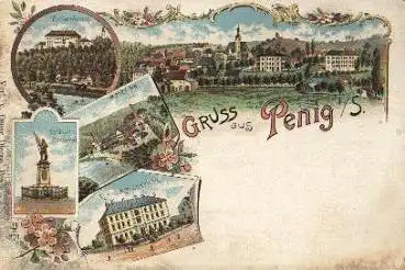 09322 Penig Sachsen Litho * ca. 1900
