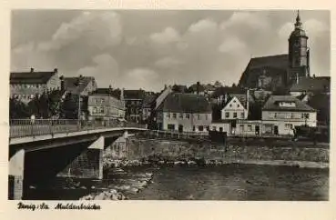 09322 Penig Sachsen Muldenbrücke o 12.1.1957