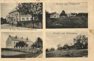 09326 Holzhausen Geringswalde Schule und Colonialwarenhandlung o 28.7.1910