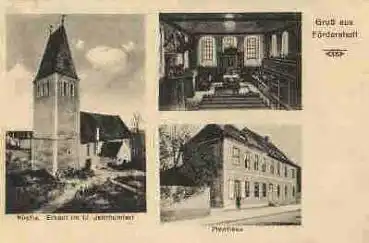 39443 Förderstedt Pfarrhaus Kirche o 30.9.1915