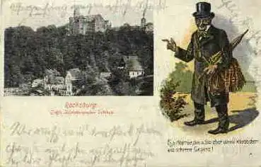 09322 Rochsburg Mann mit Zylinder und Schirm Fritze Bliemchen o 25.5.1924