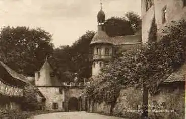 09322 Rochsburg Wehrgang Wächterturm Trinks Postkarte * ca. 1930
