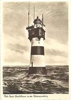 Rote Sand Leuchtturm Wesermündung  o 16.7.1962