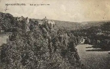 07427 Schwarzburg Schloss und Hirschwiese  o ca. 1925