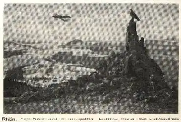 36129 Rhön Flieger-Denkmal auf der Wasserkuppe errichtet v. Ring der Flieger  * ca. 1930