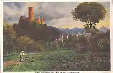 Ruine Godesberg Künstlerkarte H. Hoffmann *ca.1920
