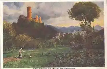 Ruine Godesberg Künstlerkarte Heinrich Hoffmann *ca.1920