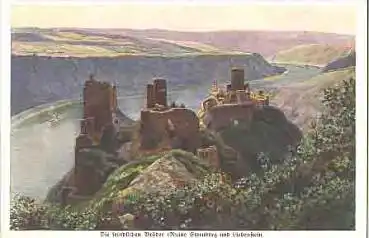 Ruine Sternberg und Liebenstein Künstlerkarte H. Hoffmann * ca.1920