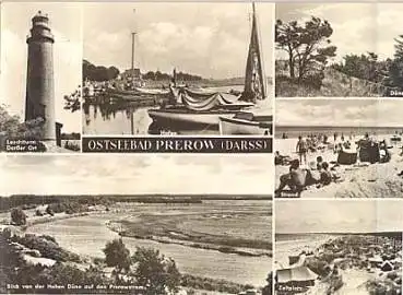 18375  Prerow mit Leuchtturm Darser Ort o 5.9.1969