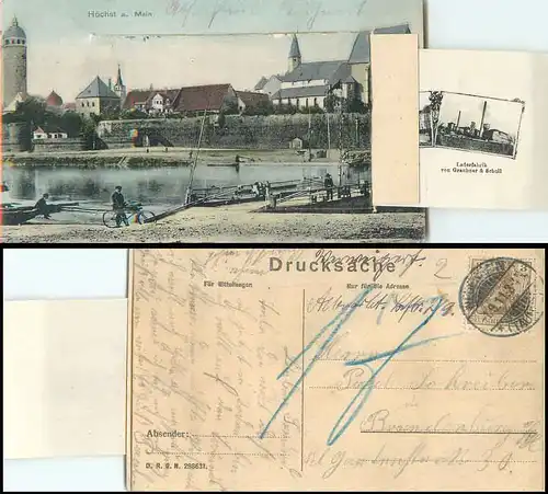 Frankfurt Main Höchst mit Leporello o 1.9.1911
