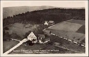 64689 Waldmichelbach Gasthaus Zur schönen Aussicht auf der Tromm, Luftaufnahme,* ca. 1940