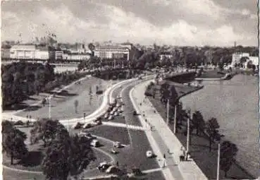 Hamburg Lombardsbrücken über die Alster o 23.8.1957