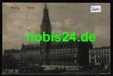 Hamburg Rathaus Straßenbahn o 28.8.1918