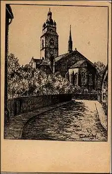 64521 Groß-Gerau Helwigstrasse Künstlerkarte Karl Winkel * ca. 1920