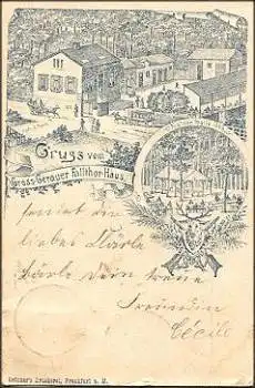 64521 Gross Gerau Fallthorhaus Blaulitho o 07.07.1897