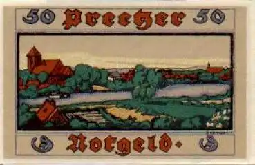 24211 Preetz Städtenotgeld Wert 50 Pfennige G. Kähler *1921