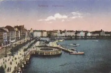 Hamburg Jungfernstieg gebr. ca. 1920