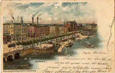 Hamburg Alter Jungfernstieg nach der Renovierung Litho o 12.3.1900