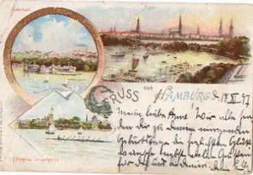 Hamburg Farblitho o 9.11.1897