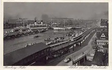 Hamburg Abfahrt nach der Überseebrücke * ca. 1930