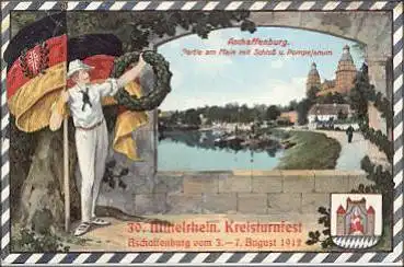 Aschaffenburg 30. Mittelrheinisches Kreisturnfest 5.8.191