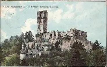 61462 Königstein Taunus Ruine und  Schloss o 11.6.1909