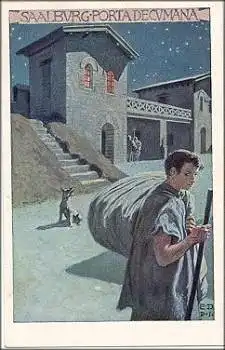 61352 Kastell Saalburg Porta Decumana Künstlerkarte E. Doepfler * ca. 1900