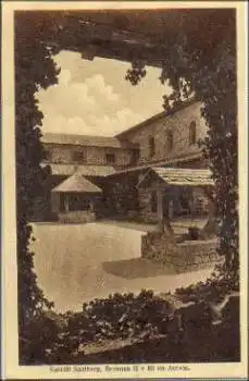 61352 Kastell Saalburg Brunnen II und III im Atrium gebr. ca. 1920