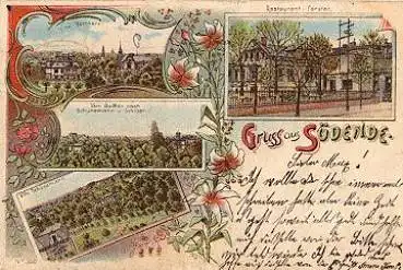 Steglitz Südende Berlin Farblitho, o 23.11.1899