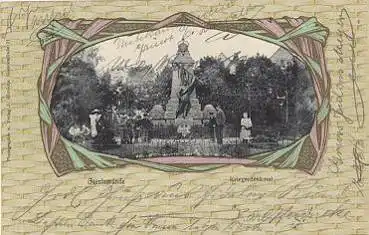27500 Geestemünde Kriegerdenkmal Jugendstilkarte o 14.8.1904