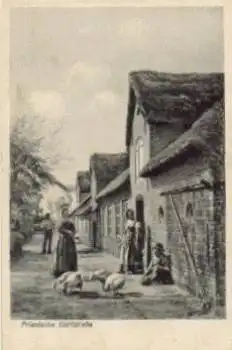 26000 Friesische Dorfstrasse Gänse  *ca. 1910