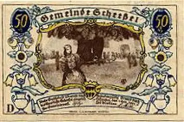 27383 Scheeßel Städtenotgeld 50 Pfennige Mädchen in Tracht 1921
