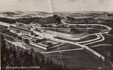 53520 Adenau Nürburg-Ring Autorennstrecke Start- u. Zielplatz *ca. 1940