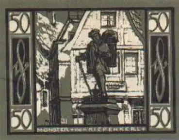 48147 Münster Städtenotgeld Wert 50 Pfennige Kiepenkerl 1921