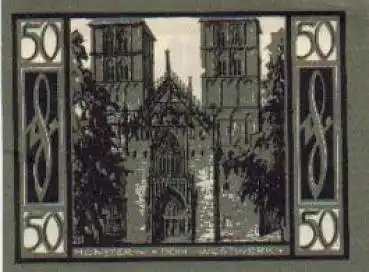 48147 Münster Städtenotgeld 50 Pfennige 1921