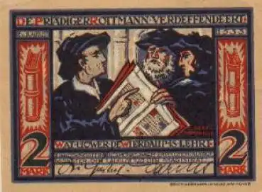 48147 Münster Städtenotgeld Wert 2 Mark Josef Dominicus August 1533 1921