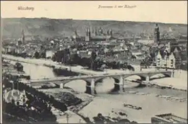 Würzburg Panorama II von Käppele * ca. 1930