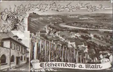 97332 Escherndorf Main Gasthaus Engel * ca. 1960