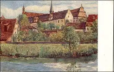 97877 Kloster Bronnbach Künstlerkarte Richard Hartmann * ca. 1930