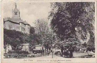 47533 Bad Cleve Schwanenburg von der neuen Badeanstalt gebr. 7.8.1920