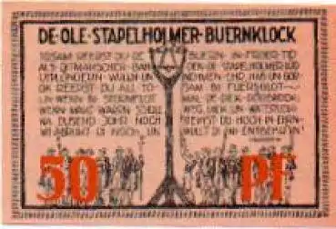 25878 Seeth Städtenotgeld, 50 Pfennige Ole Stepelhomer Büernklock 1922