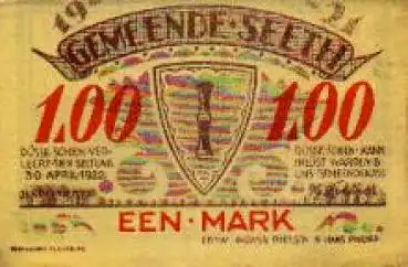 25878 Seeth Städtenotgeld, 1 Mark 1922