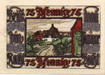 25946 Norddorf Städtenotgeld 75 Pfennige 1921