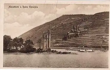 55410 Mäuseturm und Ruine Ehrenfels * ca. 1910
