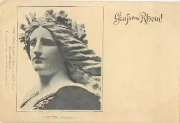 65385 Niederwald Denkmal Kopf der Germania * ca. 1900