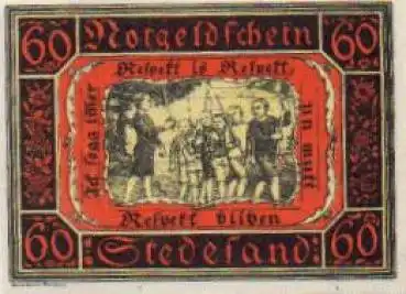 25920 Stedesand Städtenotgeld 60 Pfennige Respekt 1920